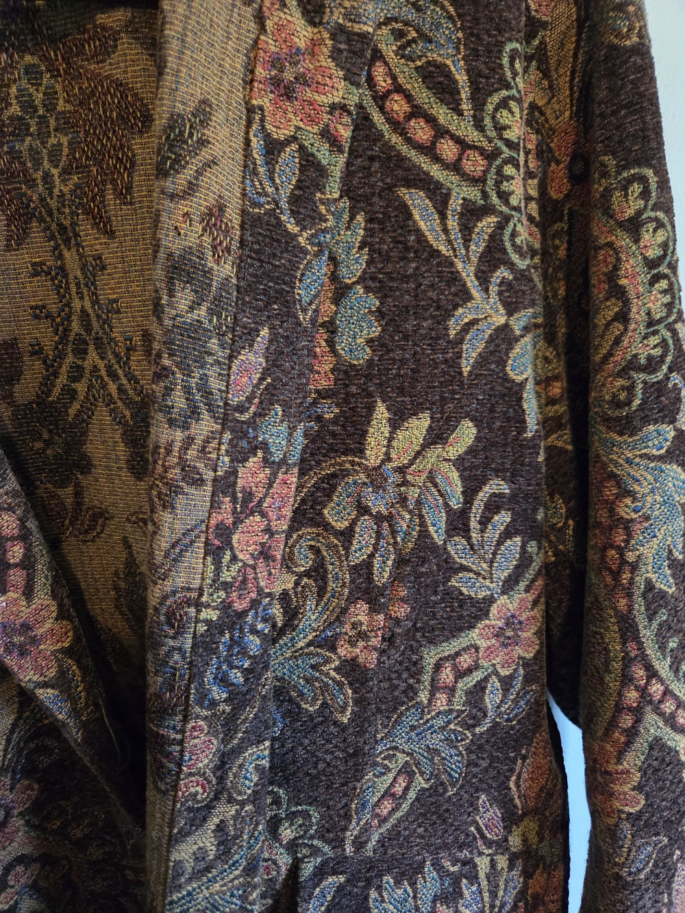 Flashback Women's Floral Tapestry Blazer - Multitone Brown Size Xl - Picture 5 of 14